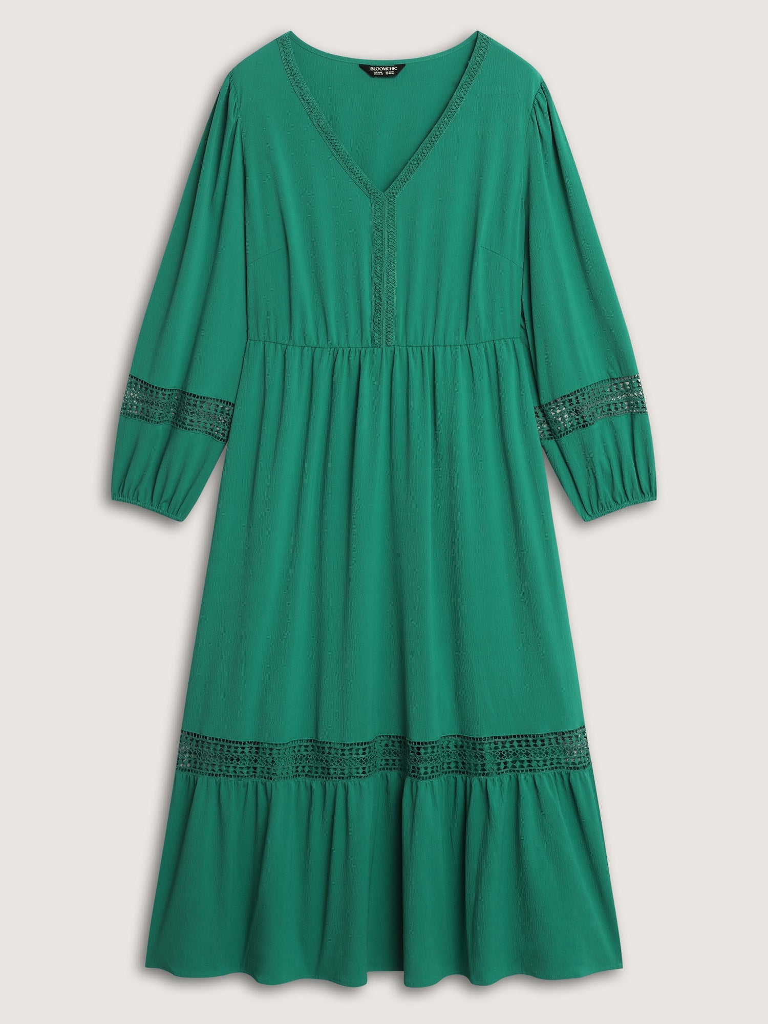 Supersoft Lace Trim Tiered Maxi Dress