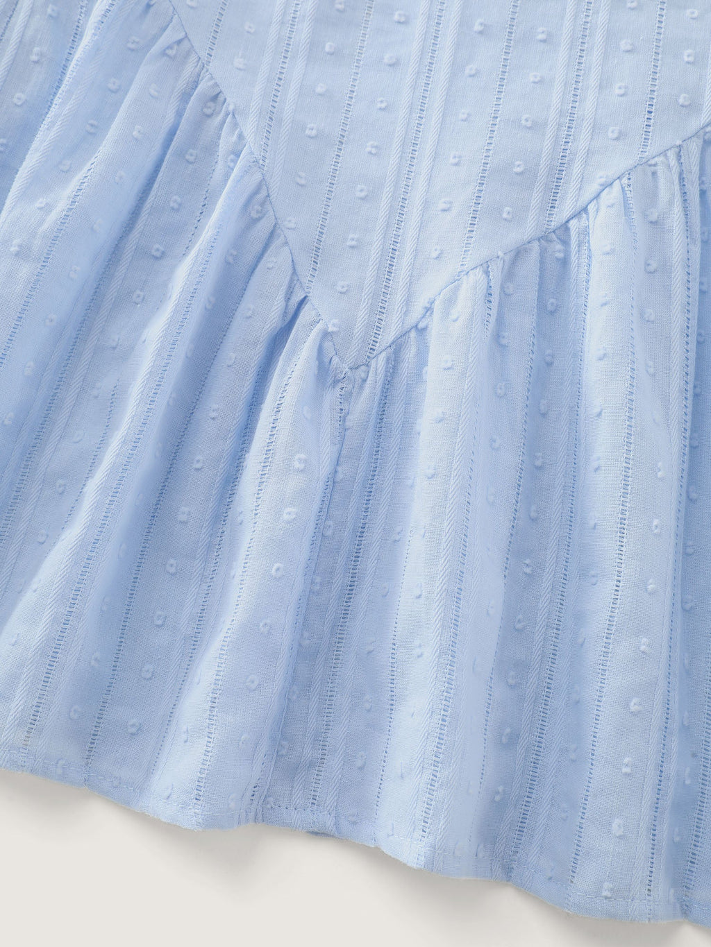 Cotton Striped Waist-Drawstring Tiered Midi Dress